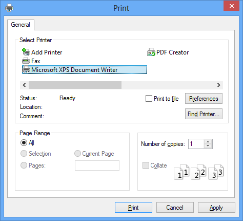 to print PDF printer Windows 8, Windows 8.1?